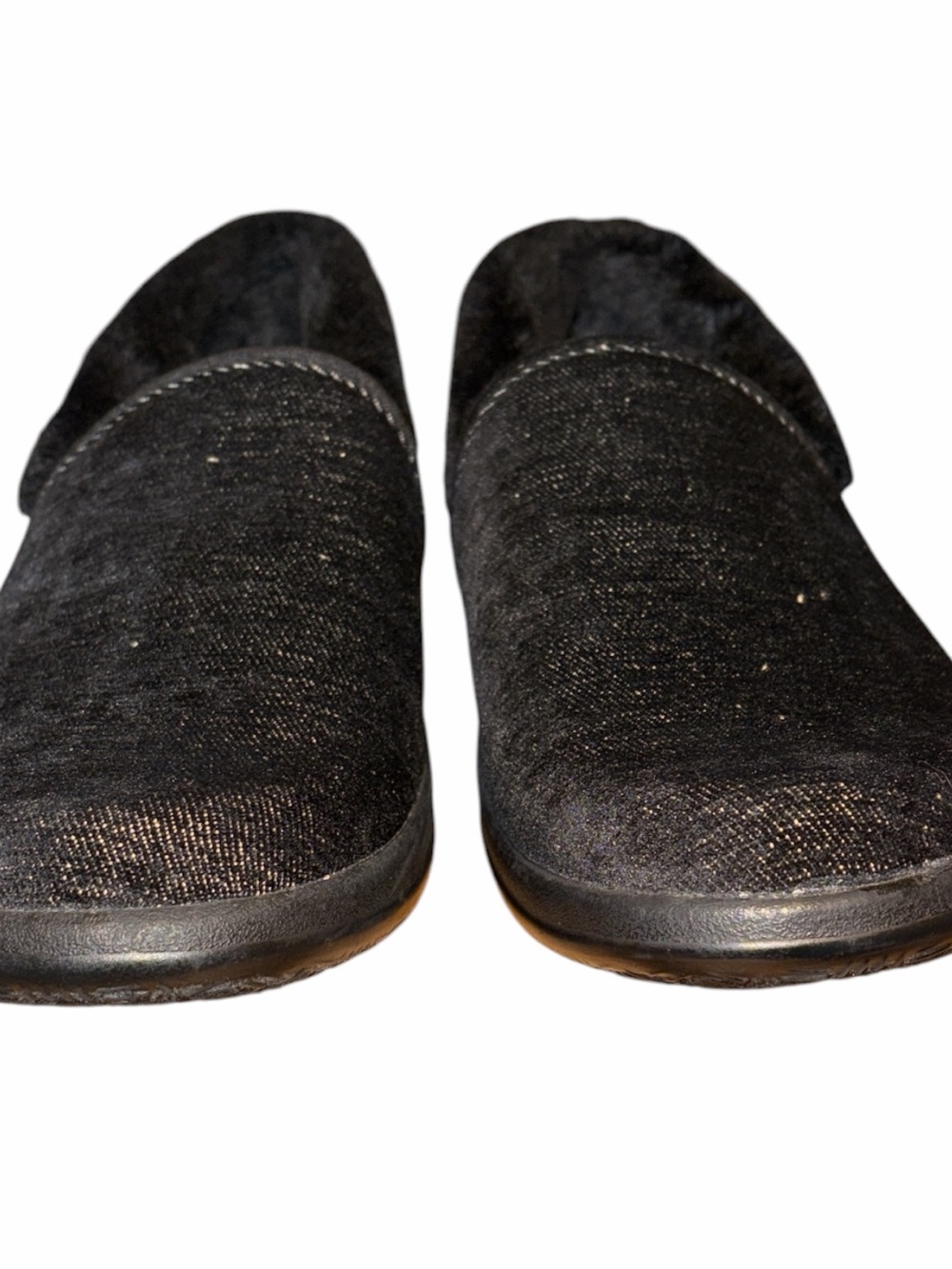 Vionic Women's Black Plush Slip-On Slippers - Picture 2 of 5